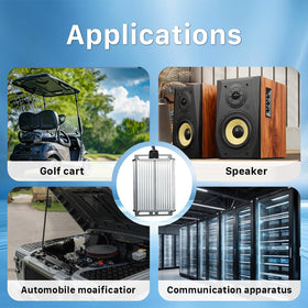Air2yun DC-DC 12V 360W converter in LED strip or radio setup, versatile power solution.
