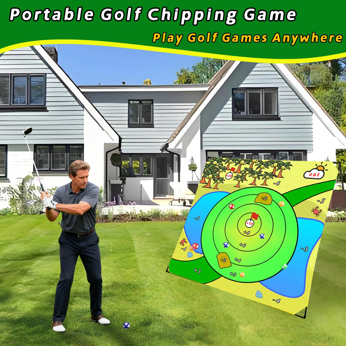 Airaperto Battle Golf includes 32 lightweight balls for realistic feedback