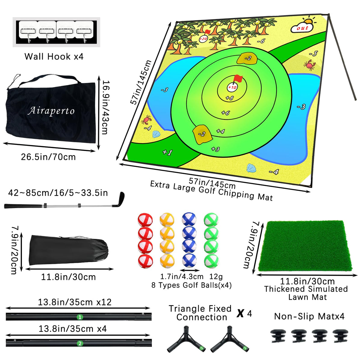 Airaperto Battle Golf quick setup for instant practice