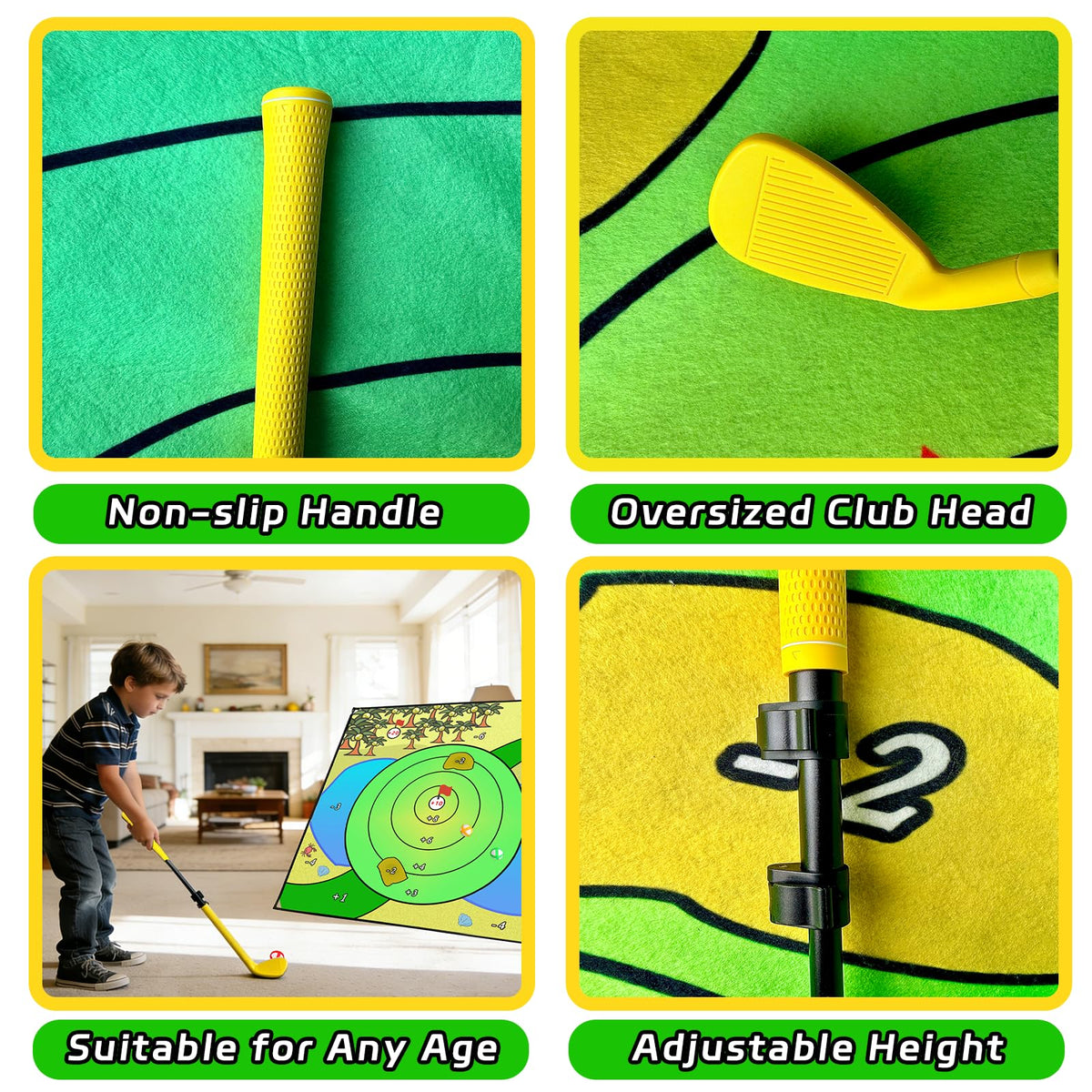 Airaperto Battle Golf eye catching yellow design stands out in backyard play