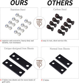 AIWEILUCK belt kit contents including mounting bar and hardware