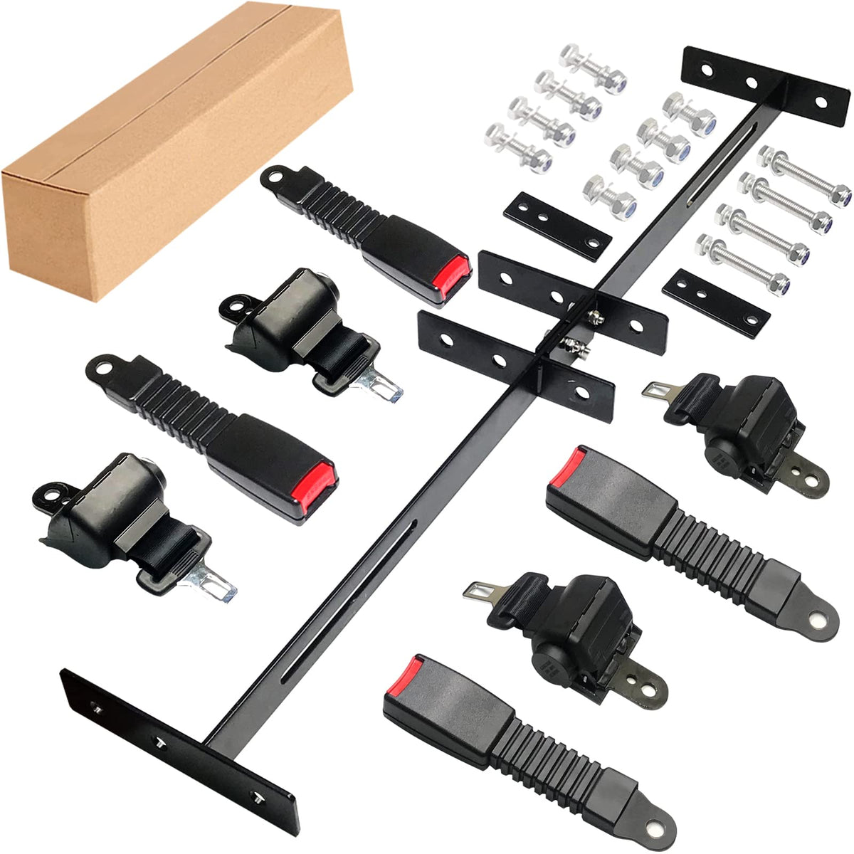 AIWEILUCK golf cart bracket kit assembly shows broad compatibility across EZGO, Yamaha, and Club Car.