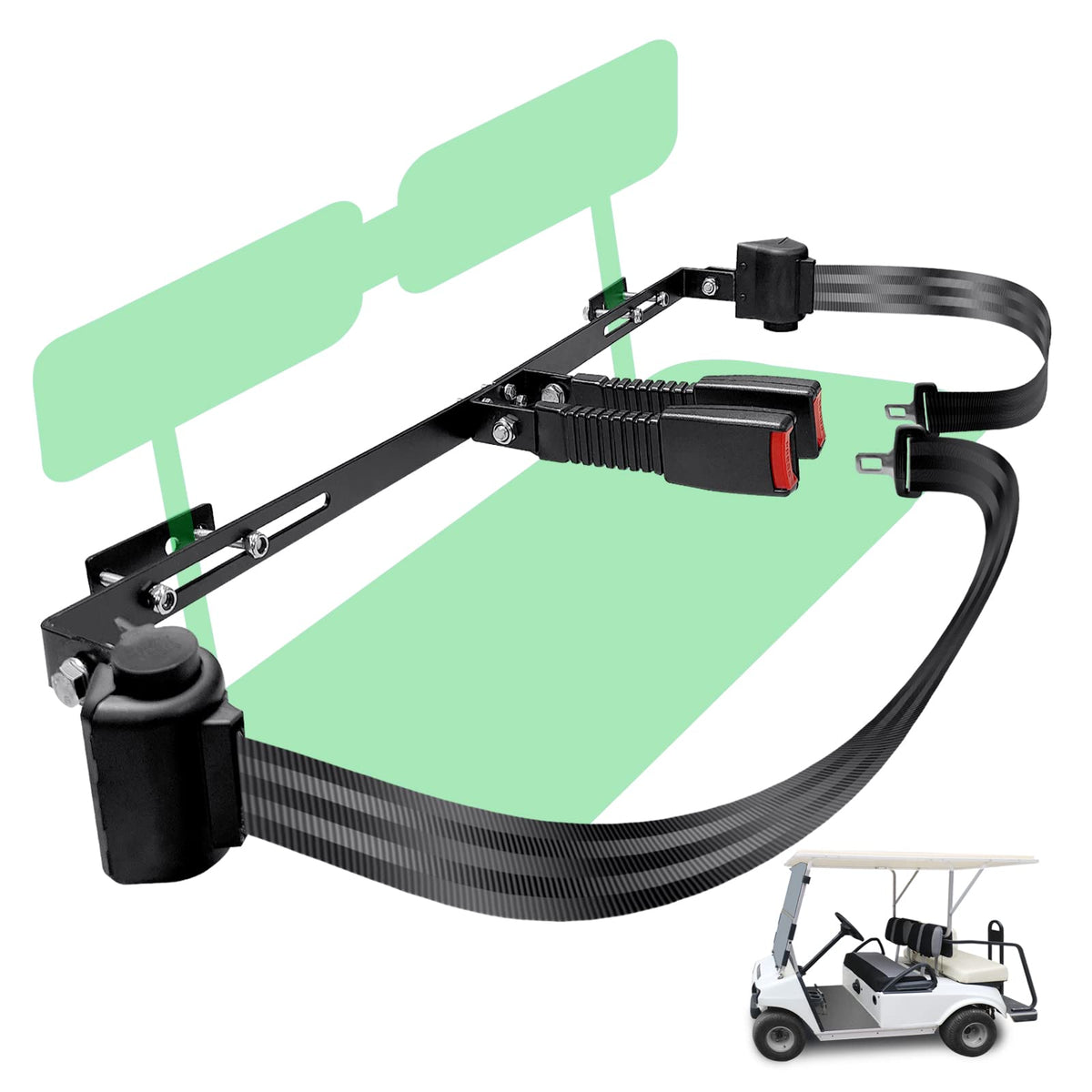 AIWEILUCK golf cart bracket kit installed for quick setup and safety.