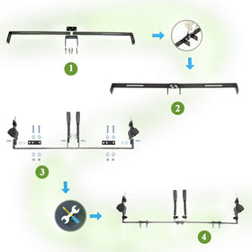 AIWEILUCK mount bar 33.5 inches provides stable belt anchors.