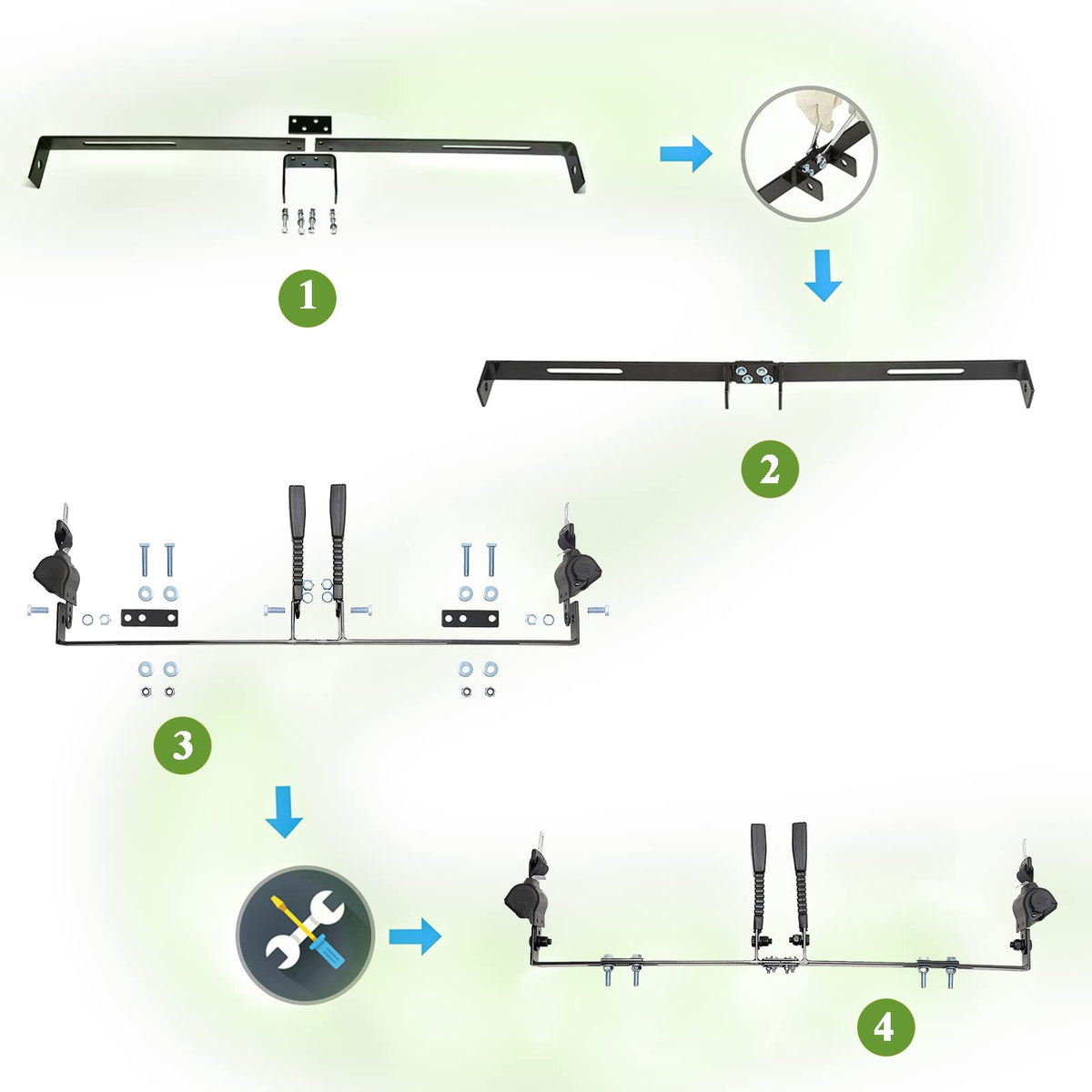 AIWEILUCK retractable belts on EZGO TXT extend up to 42 inches.