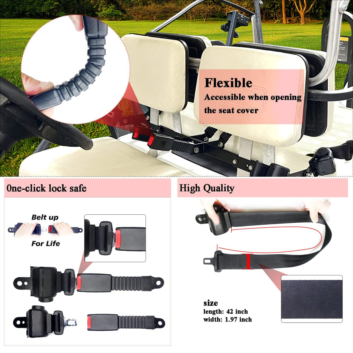 AIWEILUCK three-hole bracket design fits more golf carts for versatile mounting.