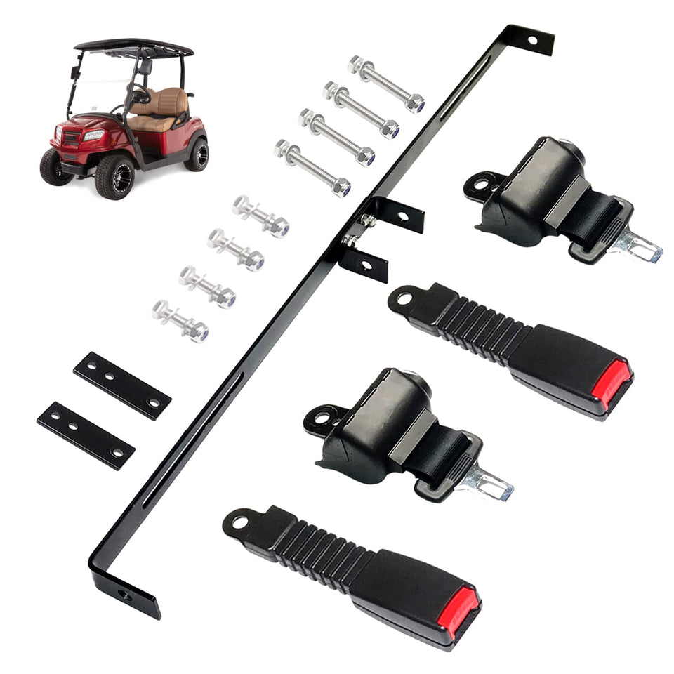 AIWEILUCK universal bracket fits most golf carts for secure seat belt mounting.