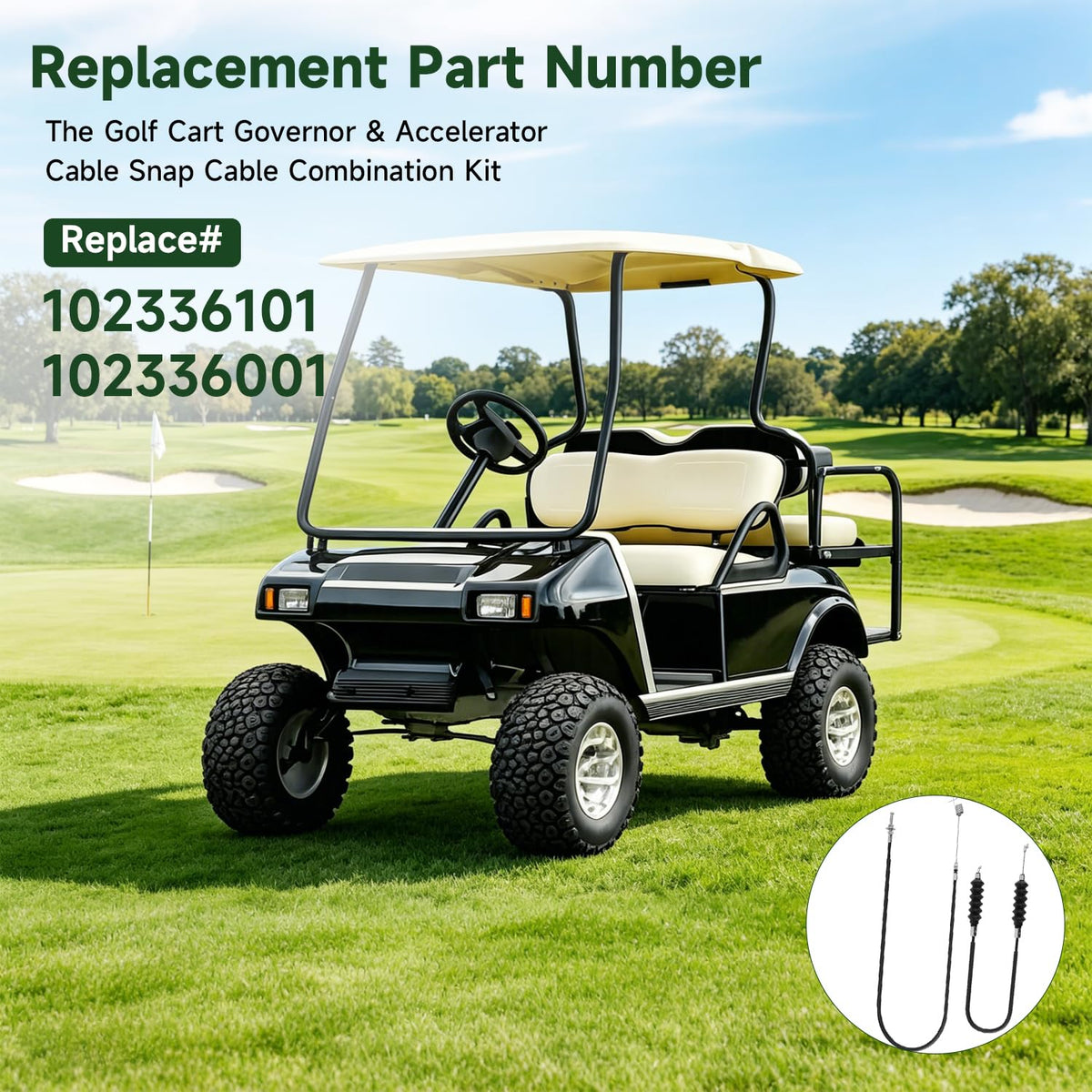AIYOYOLIFE 2004-up Club Car DS compatibility kit illustrating versatile repair option