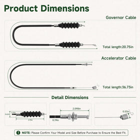 AIYOYOLIFE accelerator cable snap kit on Kawasaki FE290, emphasizing reliable throttle response