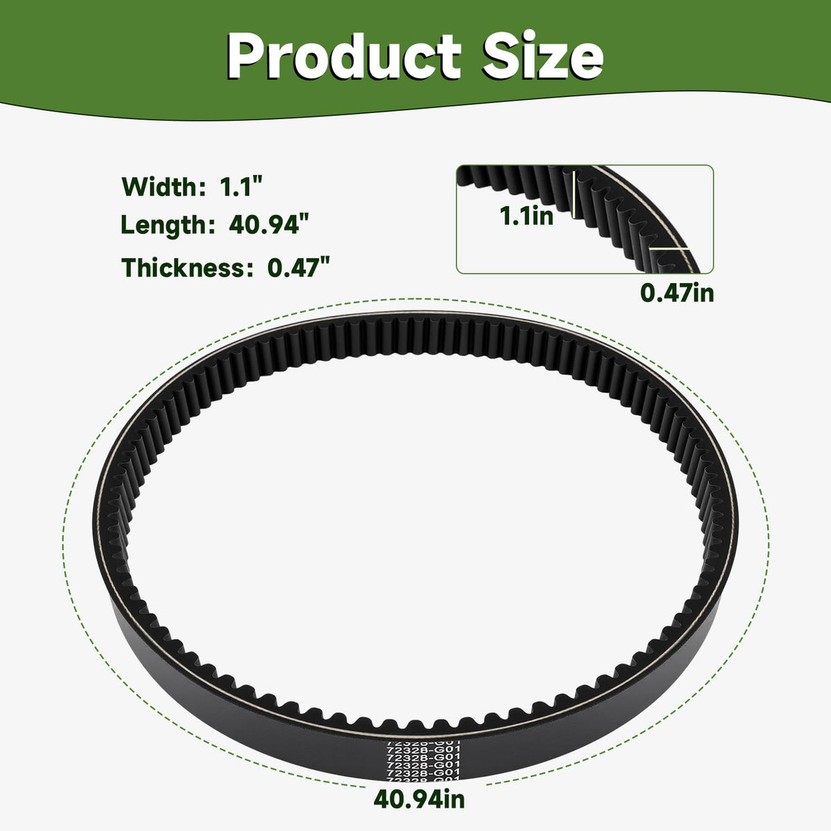 AIYOYOLIFE drive belt clutch-fit shows precise power transfer compatibility.