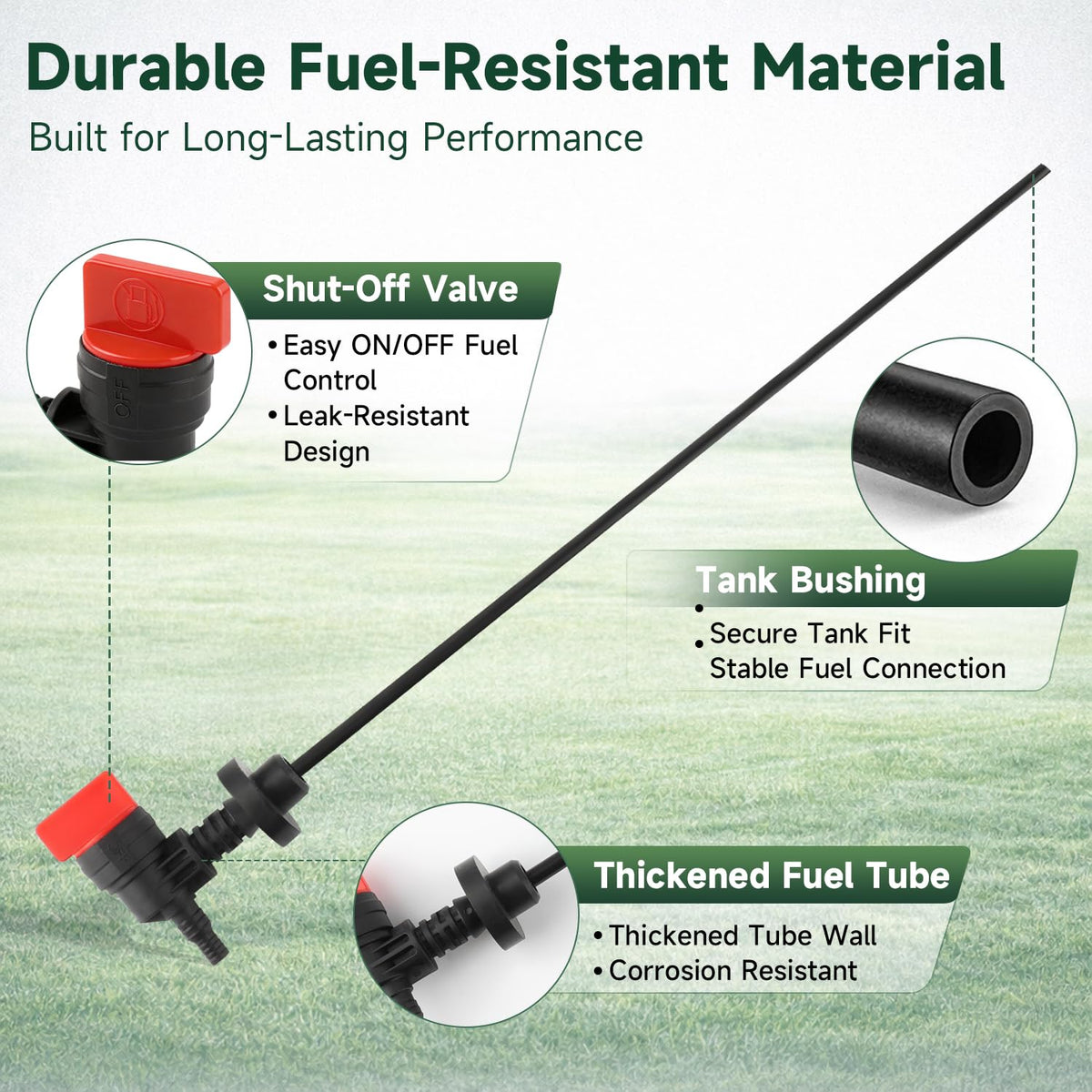 AIYOYOLIFE durable plastic pickup tube withstands high temperatures.