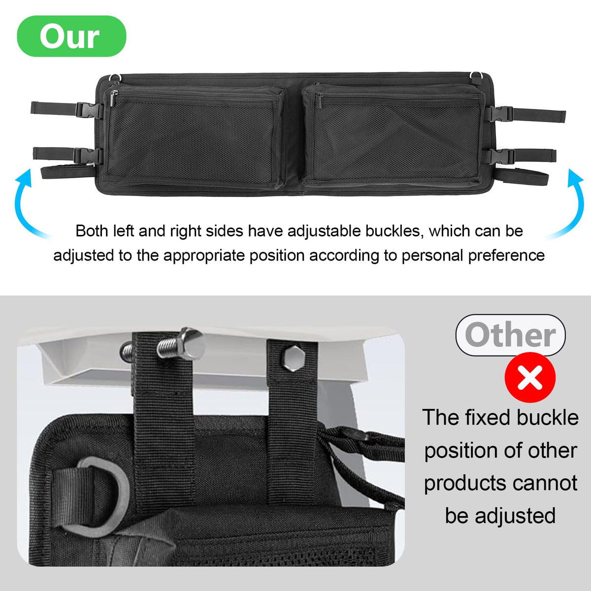 AJFHKJ Bag straps and fasteners provide stable rides
