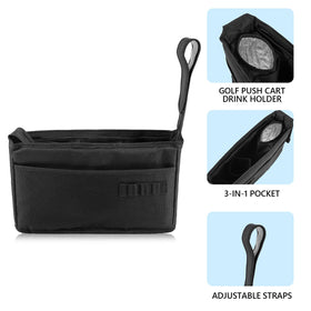 AJFHKJ Golf Organizer side pocket view highlighting quick access for phone and keys
