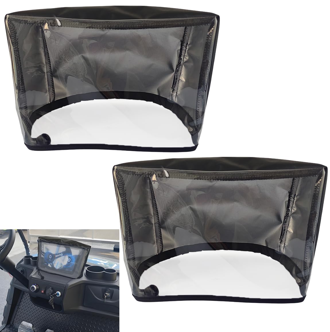 Ajqxh golf cart touchscreen cover shields screen from sun glare