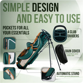 AK System Ultra-Lite 4-way dividers keep clubs organized and protected.
