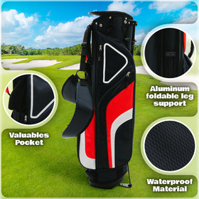 AK System easy-access clubs while standing on the course