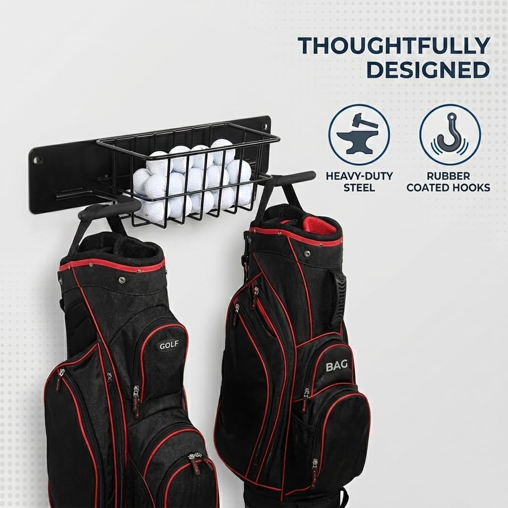 Aking Ace Deep-U hooks provide secure, non-slip bag hang.