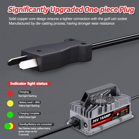 15-foot power cord enables flexible placement around the garage or clubhouse.