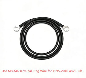 Akizbeir OBC bypass wire with M8-M6 terminal ring supports durable, secure connections.
