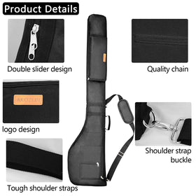 AKOZLIN foldable golf bag front pockets demonstrate organized gear on the course
