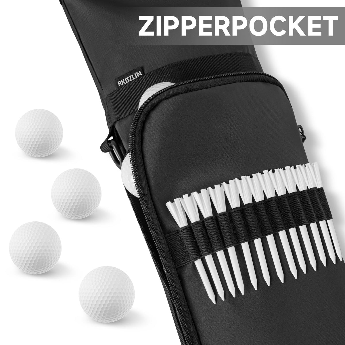AKOZLIN Golf Carry Bag uses durable Oxford fabric for long-lasting use.