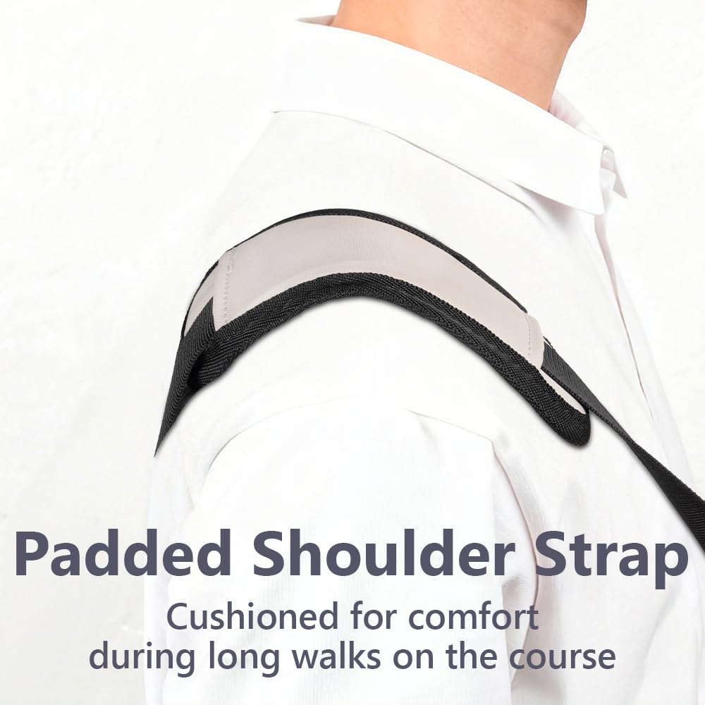 AKOZLIN golf bag zip pockets with tee holders for organization.