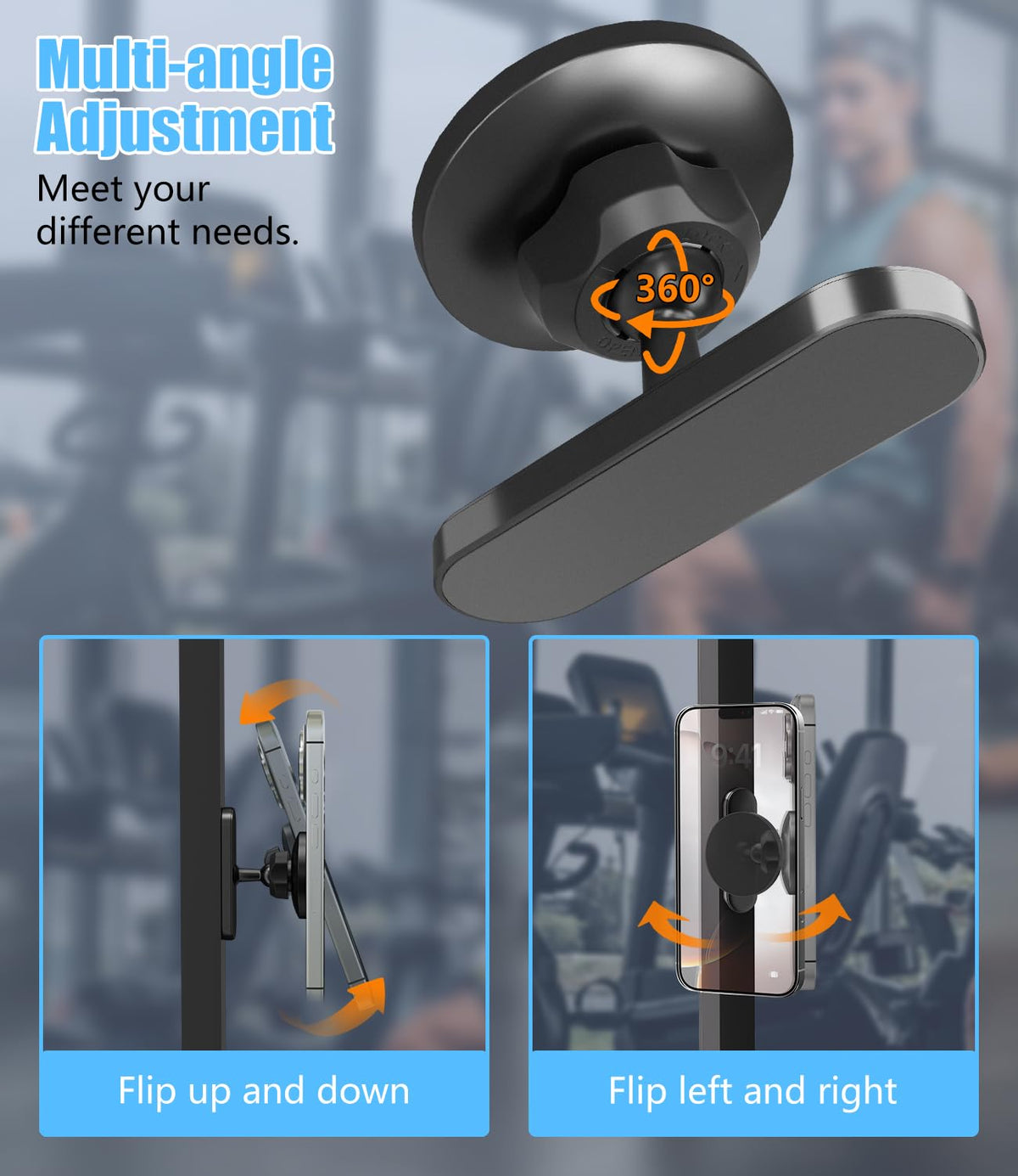 ALAFLY dual-magnet head and base provide strong hold on metal surfaces.