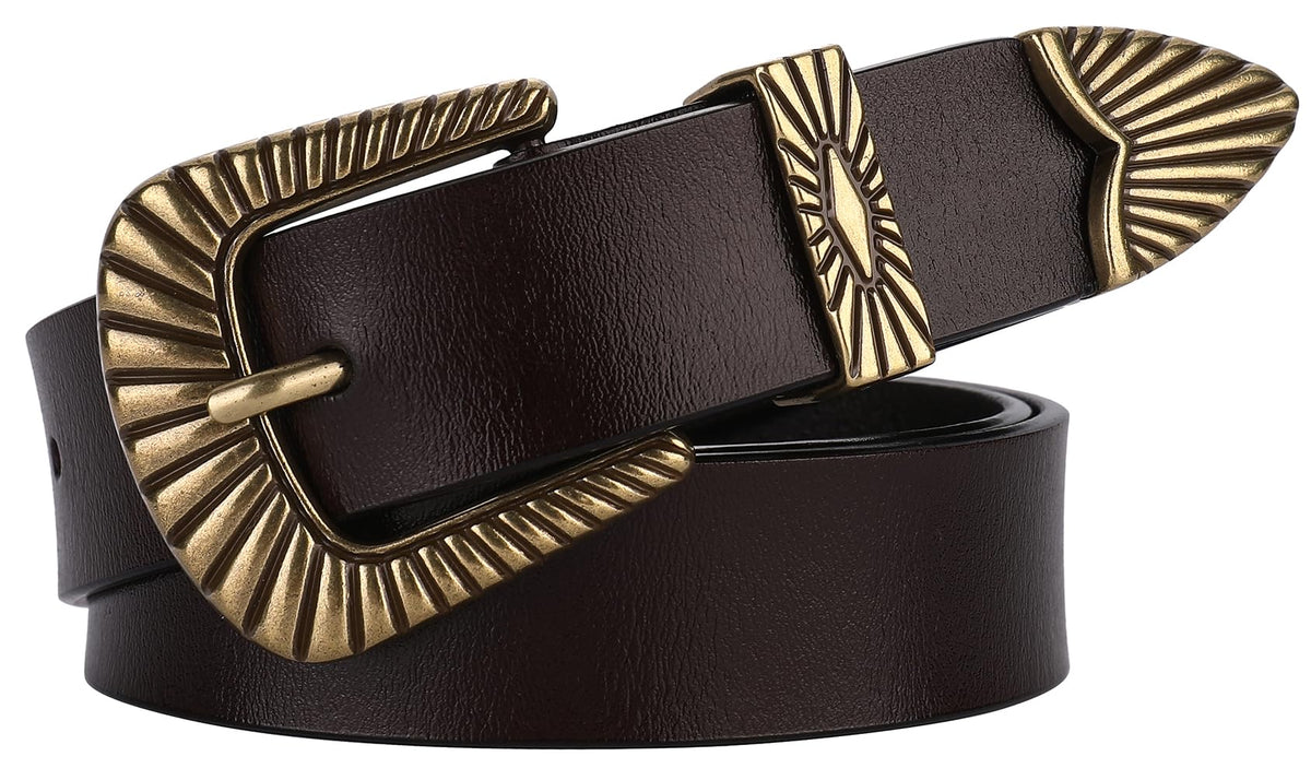 ALAIX belt with a silver buckle adds polished style for women.