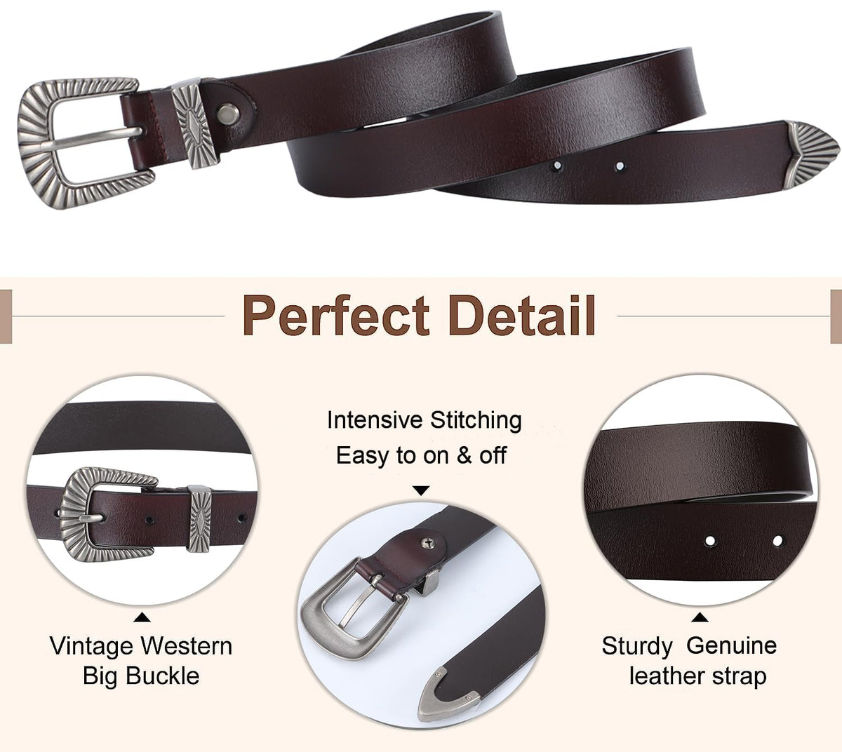 ALAIX western-style black belt adds vintage flair to denim outfits