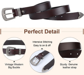 ALAIX western-style black belt adds vintage flair to denim outfits