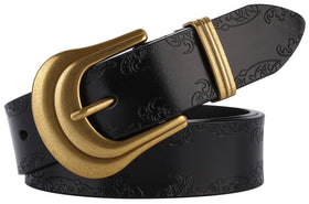 ALAIX Western belt for women with gold buckle adds premium touch to outfits.