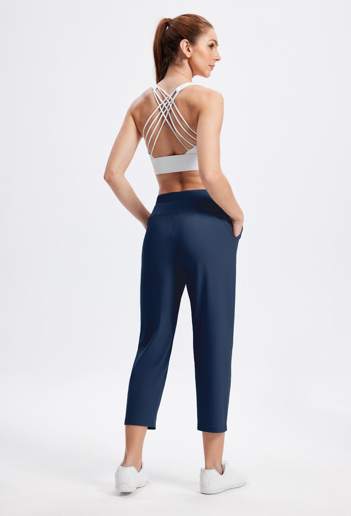 Alaroo Rexley navy pants paired for work, travel, or casual outings.