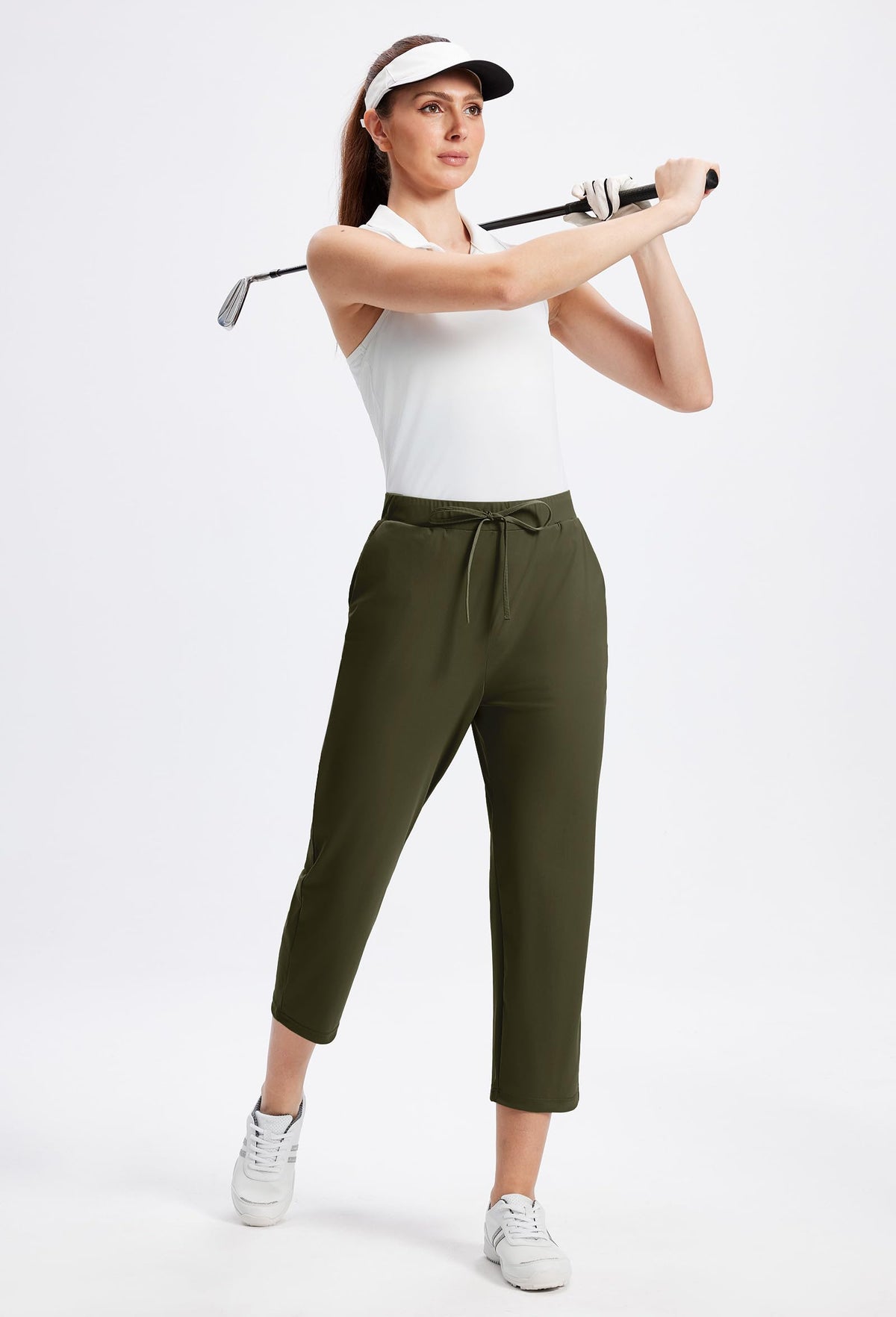 Alaroo Rexley sage-green pants suited for work, travel, and casual days.