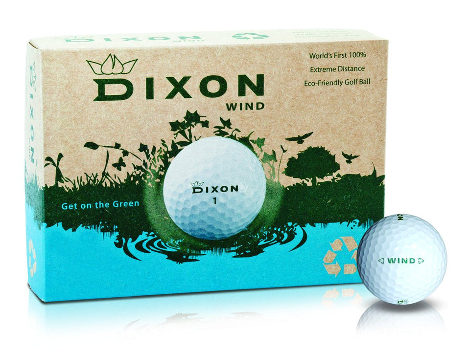 Albus Golf Dixon Wind ball outer view highlights eco-friendly design and distance potential.