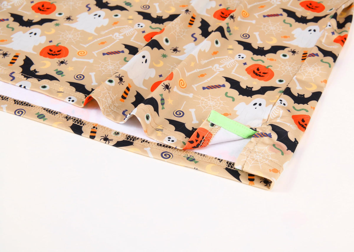 Alex Vando khaki bat Hawaiian golf shirt ideal for summer golf events.