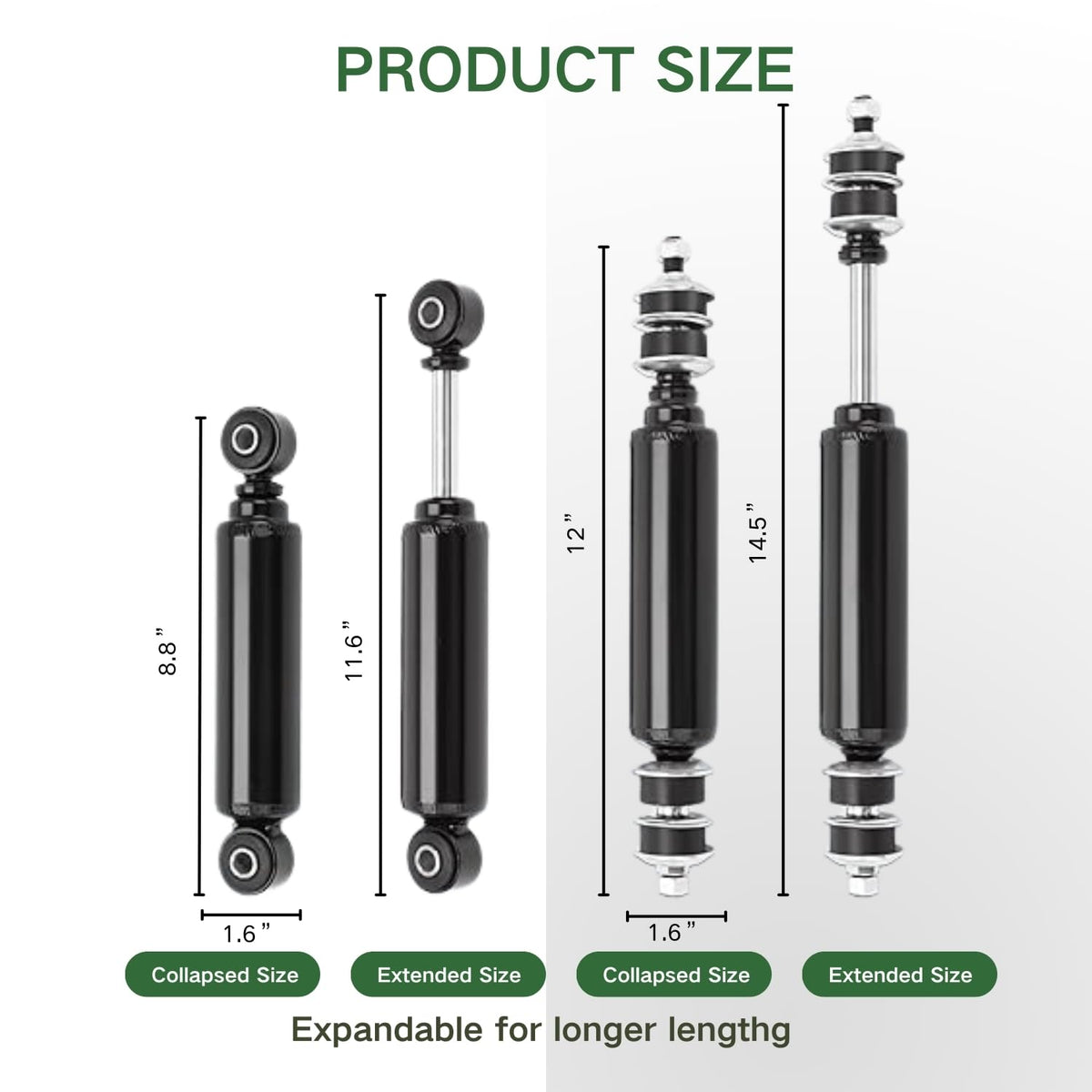 Alfametrix rear shock absorber kit installed on EZGO RXV enhances stability on uneven pavement