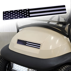 Alicatong American flag nameplate for golf carts—stands out on the course.