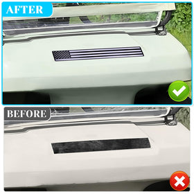 Alicatong front name plate on DS Club Car ready for easy installation.