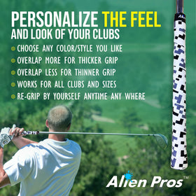 Alien Pros golf grip tape pack six fits all clubs