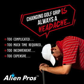Alien Pros overlay on existing grip delivers secure, sweat-absorbent performance