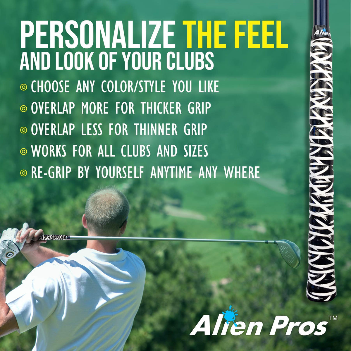 Alien Pros new grip on club ready to play in any weather