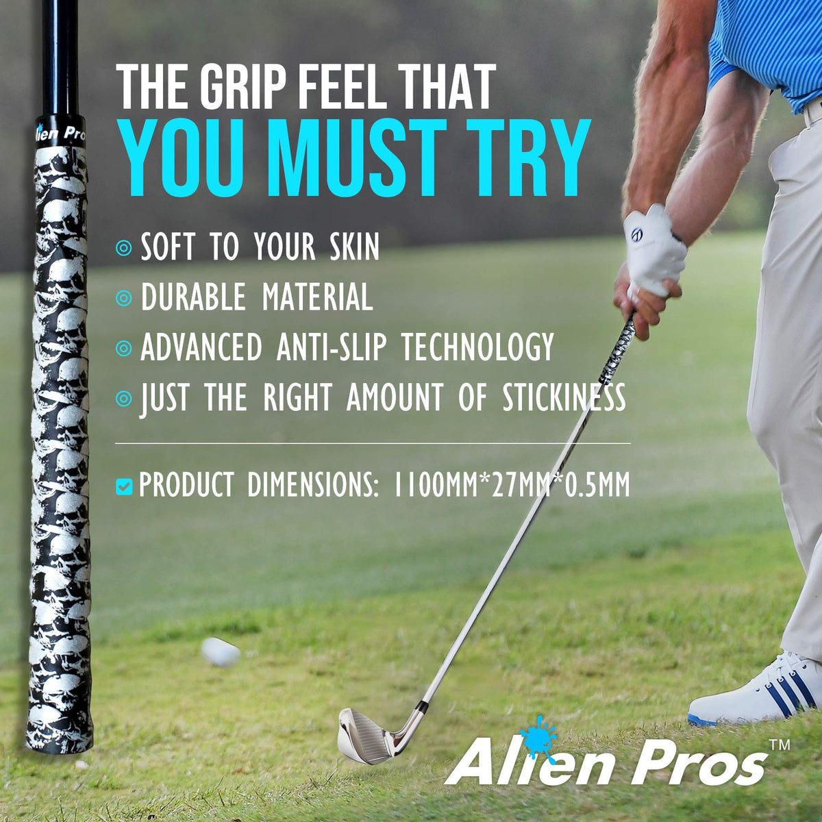 Alien Pros sweat-absorbent grip tape for dependable traction