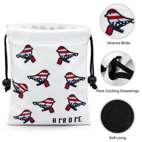 Aliennana embroidery-pattern-pouch stands out with vibrant design on the course.