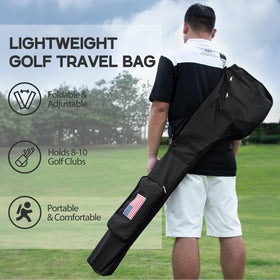 Aliennana golf bag weighs under 0.99 lb for light transport.