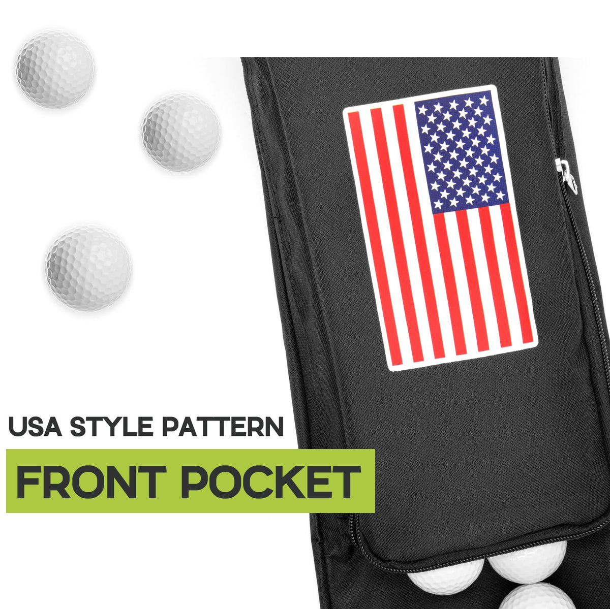 Aliennana golf bag non-slip bottom keeps it steady on surfaces.