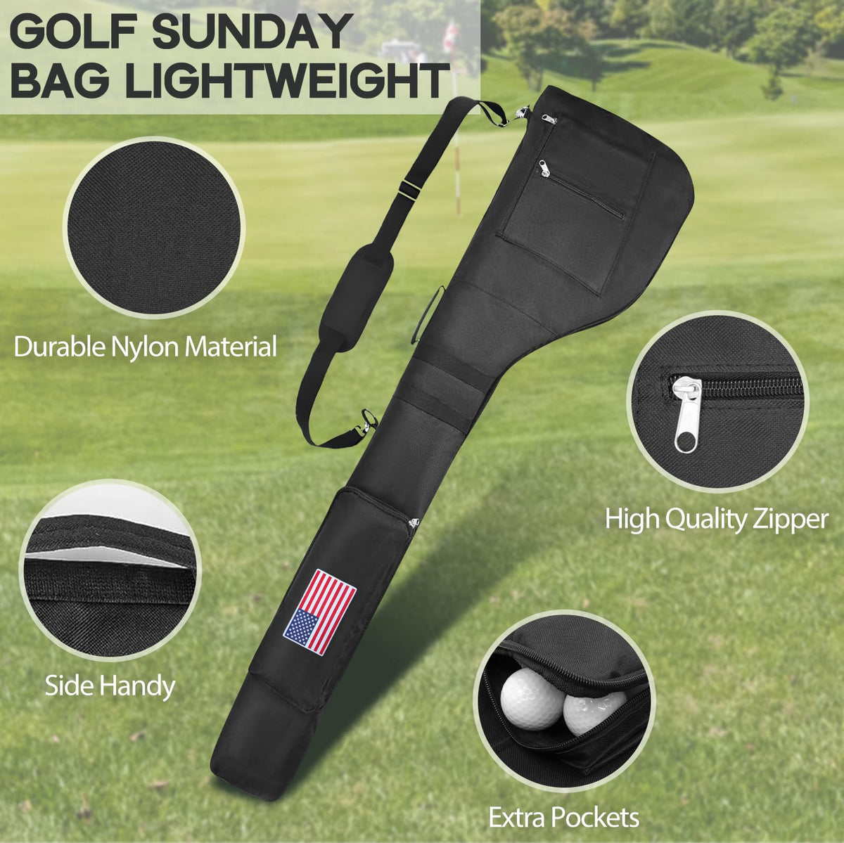 Aliennana golf bag ideal for travel, range, or course days.