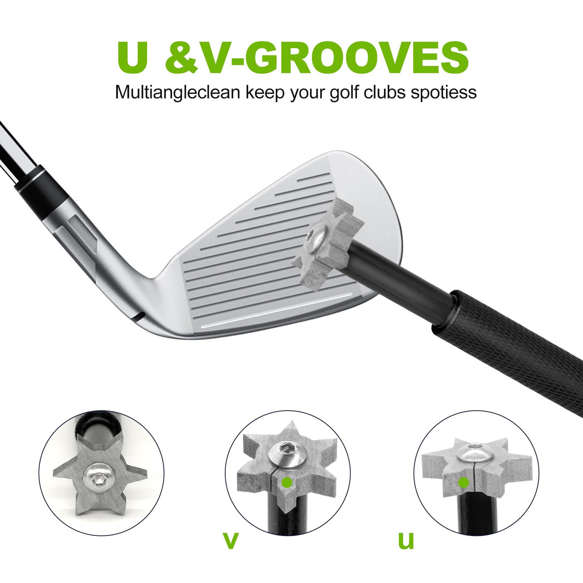 Aliennana 3-in-1 brush tool for versatile club care and debris removal