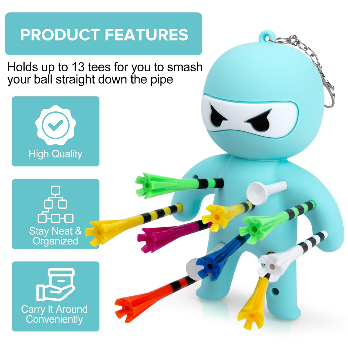 Aliennana ninja-tees-holder-training-use shows durable silicone material for practice sessions.
