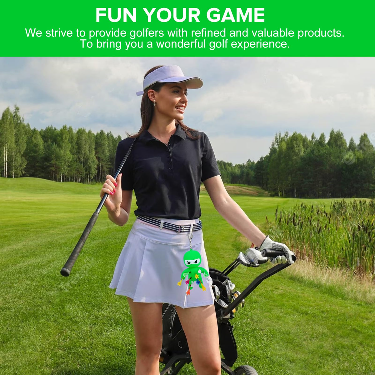 Gift-ready Aliennana tee holder set for golf lovers
