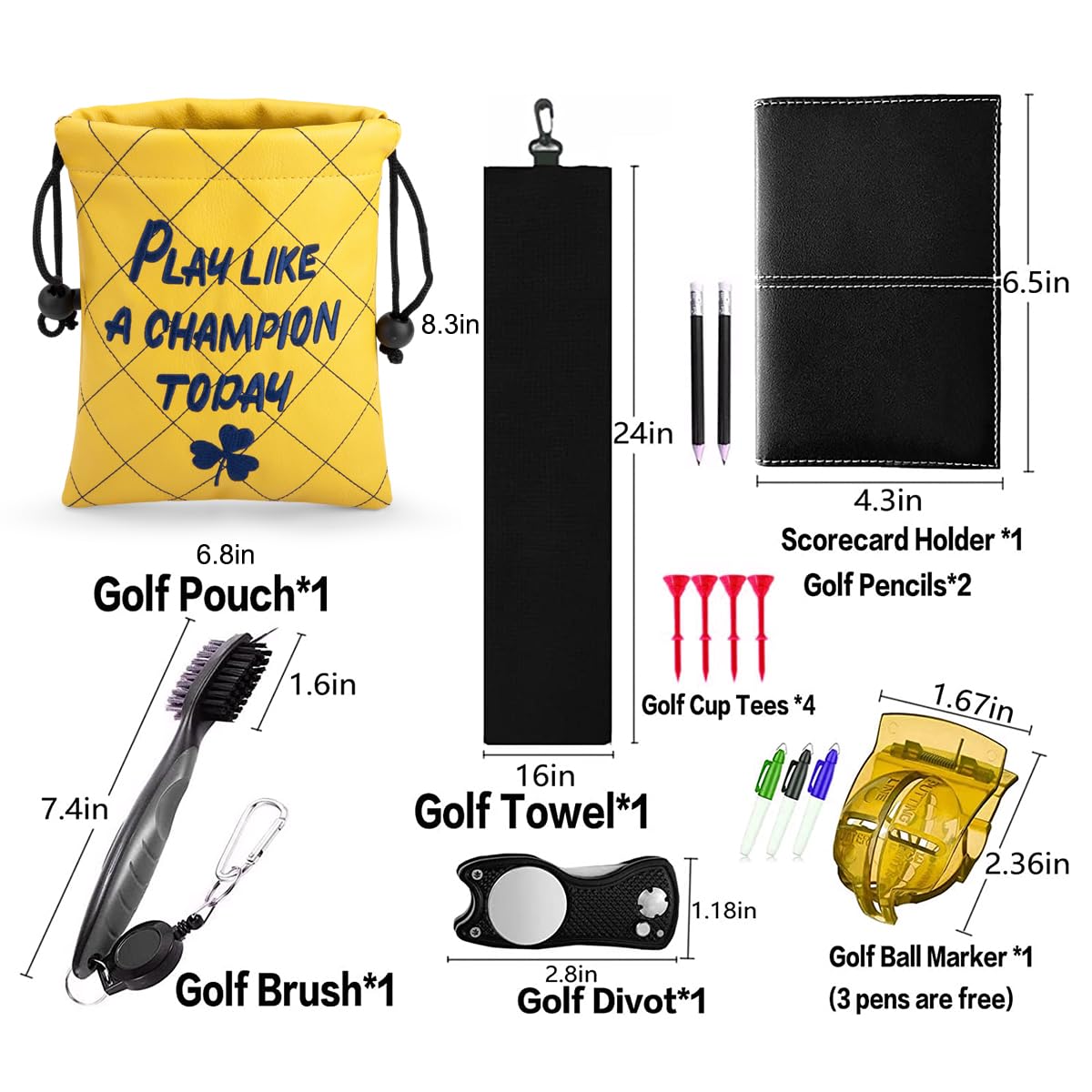 Aliennana Golf Valuables Pouch interior space fits balls, markers, and keys securely.
